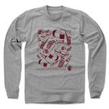 Mens Long Sleeve Heather Gray