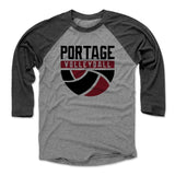 Mens Baseball T-Shirt Black / Heather Gray