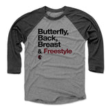 Mens Baseball T-Shirt Black / Heather Gray