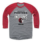 Mens Baseball T-Shirt Red / Heather Gray