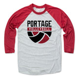 Mens Baseball T-Shirt Red / Ash