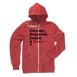 Mens Zip Hoodie Eco True Red