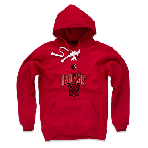 Mens Lace Hoodie Red