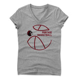 Womens Women's V-Neck Athletic Gray